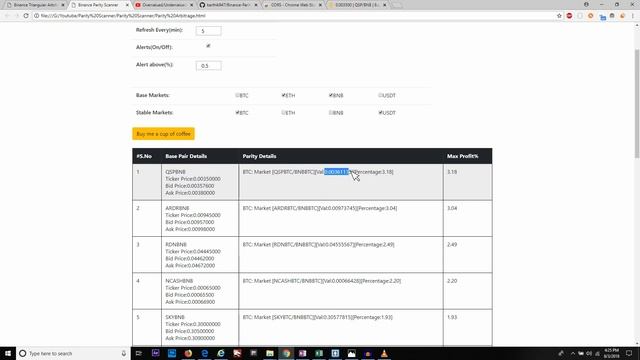 Binance Parity Scanner смотреть онлайн