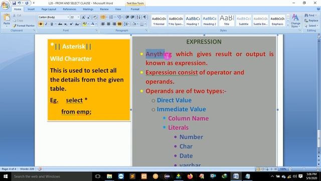 #26|| Astrisk and Expression in SQL || SQL LECTURE FOR BEGINNERS смотреть онлайн