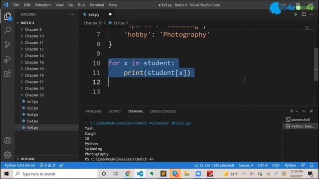 Iterate or loop through dictionary keys and values in python смотреть онлайн