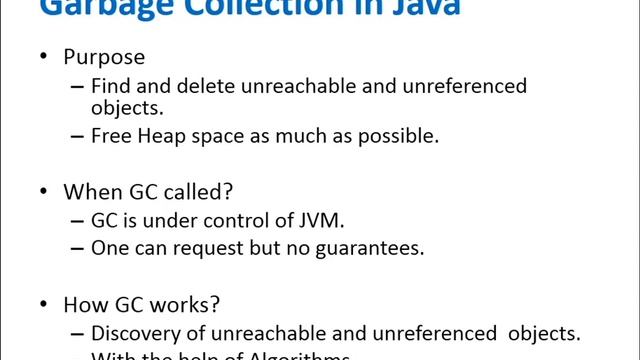 Garbage Collection And finalize method In Java смотреть онлайн