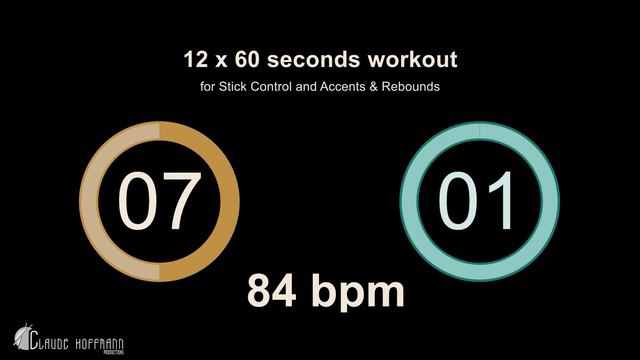 12 times 60 seconds Metronome, speeds 78, 84 & 90 bpm смотреть онлайн