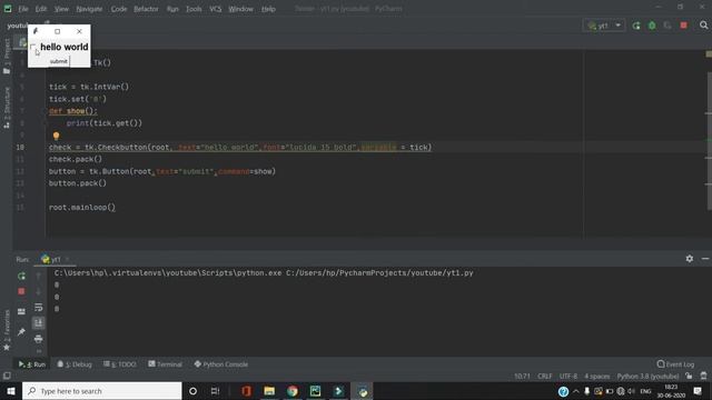 [HINDI] Checkboxes and Radiobuttons In Tkinter | Python GUI In Tkinter In Hindi #3 смотреть онлайн