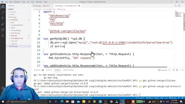 Golang REST API with Mux and MySQL - Part 1 | Golang REST GET API | Dr Vipin Classes смотреть онлайн