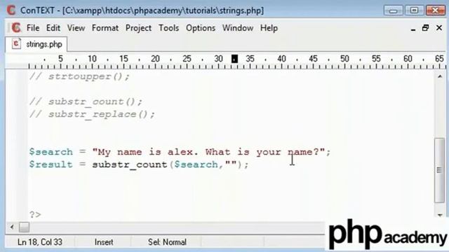 PHP Advance Tutorial 3 String Functions Part 2 смотреть онлайн
