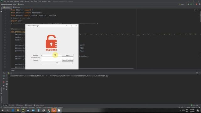 Python password manager, test смотреть онлайн