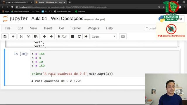 Operações aritiméticas e funções matemáticas em Python #4 смотреть онлайн