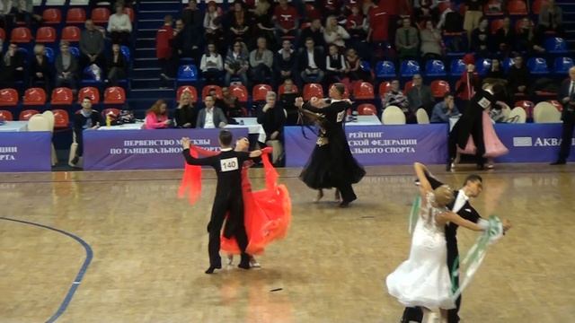 Павел и Александра. Чемпионат Москвы - 2017. Взрослые. 1/4. Waltz. смотреть онлайн