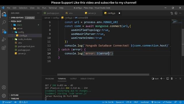 #12 Connecting MongoDB Database with node server | Mern Stack Tutorials(Hindi/Urdu) смотреть онлайн