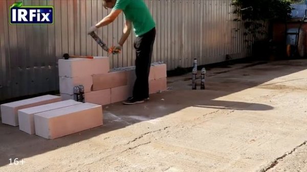 Клей IRFIX PROFF для кладки блоков/ Испытания