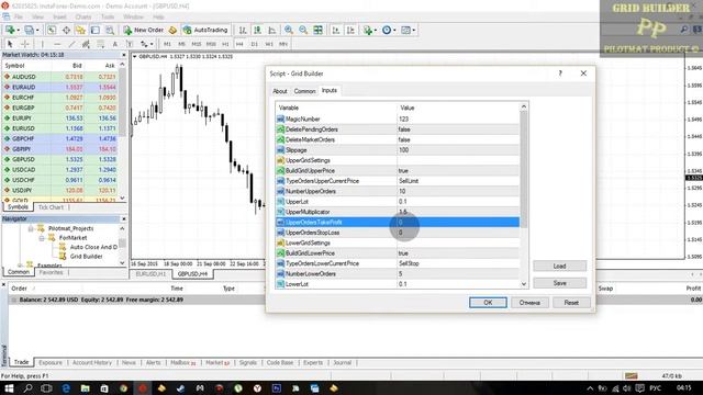 Установка сети ордеров "Grid Builder" смотреть онлайн