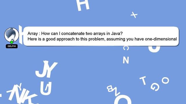Array : How can I concatenate two arrays in Java? смотреть онлайн