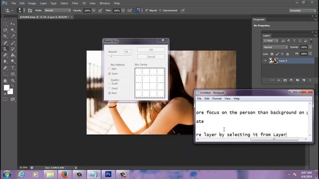 How to Apply Radial Blur in Photoshop CS 6 Extended смотреть онлайн