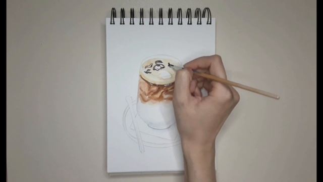 Акварельный скетч холодного кофе! смотреть онлайн