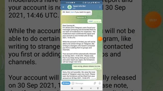 Telegram Report Spam Unlock ||Telegram Spam Info Bot,Spam Solution || আপনার টেলিগ্রাম একাউন্ট বাচাঁ