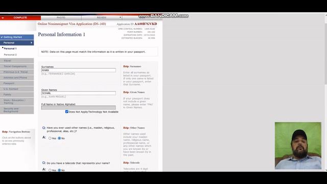 USA Nonimmigrant Visa (DS-160 Form) Part-1 смотреть онлайн