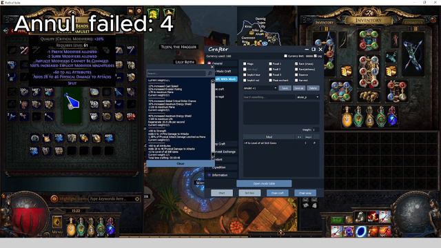 Crafting Endgame Amulet- Craft tool for Poe смотреть онлайн