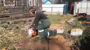 Пилорама из бензопилы - скорость резки.