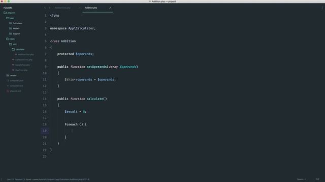 Unit testing with PHPUnit: Testing a Calculator: Addition (8/10) смотреть онлайн