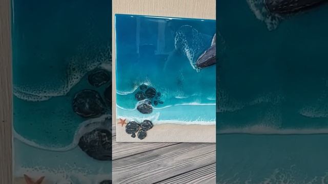 Панно Море из эпоксидной смолы смотреть онлайн