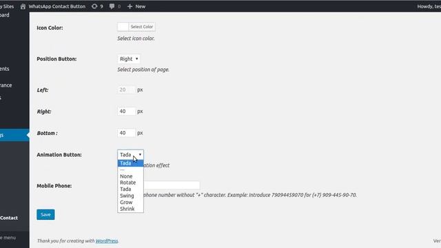 WhatsApp Contact Button (WordPress Plugin)
