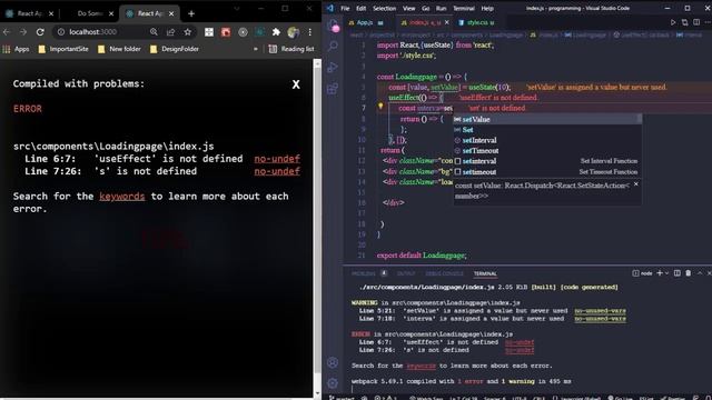 Loading page with reactjs, with useState, cleanup inside useEffect and a range of a number смотреть онлайн