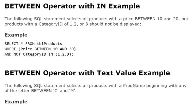 Lesson 18 SQL BETWEEN Operator MySql Basic to Advance Toturails Sahalsoftware смотреть онлайн