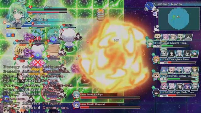 Touhou Genso Wanderer Lotus Labyrinth R - Sanae and Tenshi Boss Fight смотреть онлайн