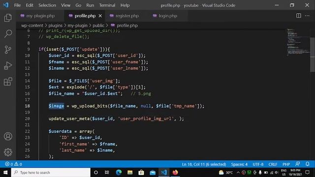 Upload Profile Image for User - WordPress Plugin Development in Hindi 2021 (Part - 15) смотреть онлайн