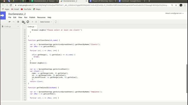 Генератор документов Google Apps Script с журналом учёта созданных документов смотреть онлайн