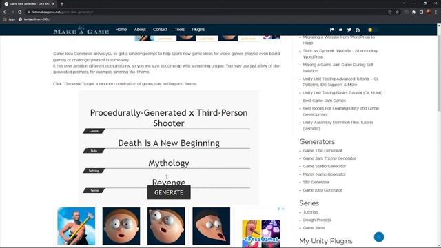 game idea generator смотреть онлайн