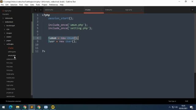 Membuat Class Init untuk memanggil Class-class lain di dalam PHP смотреть онлайн
