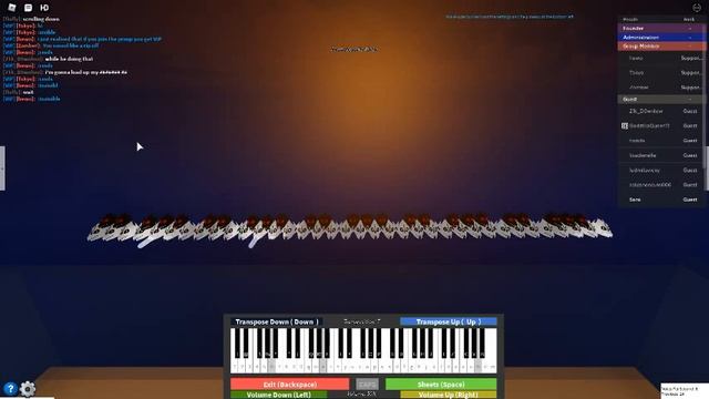 "Playing Megalovania on keyboard on piano in Roblox смотреть онлайн