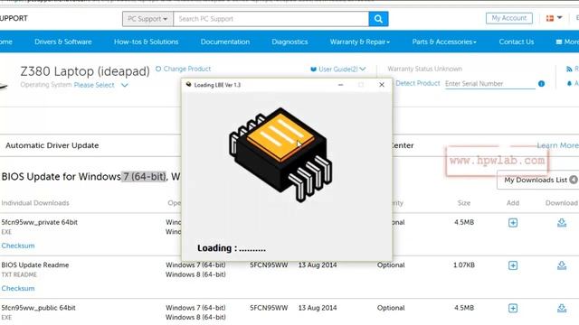 Lenovo IdeaPad Z380, Z480, Z580 Bios Extraction by LBE Ver 1.3 смотреть онлайн