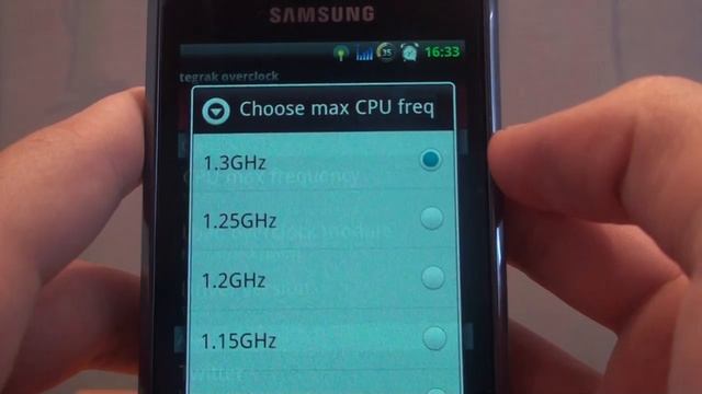 Повышение частоты процессора на Samsung Galaxy S до 1.3ГГц! смотреть онлайн