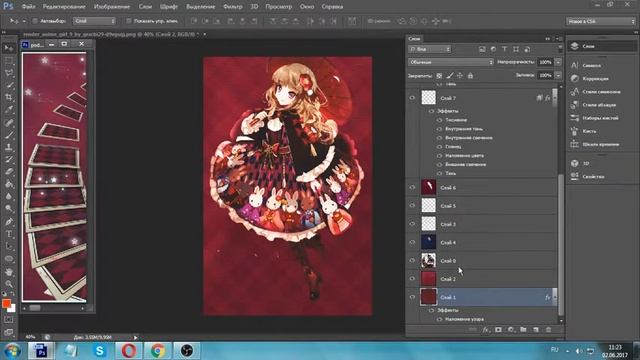 Как сделать аниме аву в Photoshop CS6 по PSD? смотреть онлайн