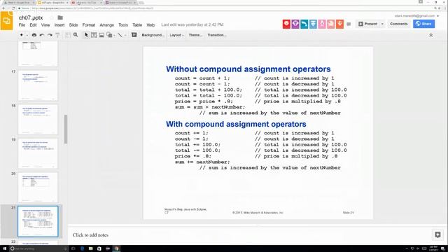 ITC 115 OOP with Java 1pm 1/25/17 Primitive types and operators смотреть онлайн