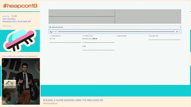 Heapcon 2019 | Building a Guitar Amplifier Using the Web Audio API - Nemanja Miljković смотреть онлайн