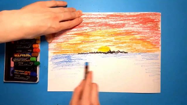Как нарисовать ЗАКАТ (ПЕЙЗАЖ С ОЗЕРОМ). Рисуем с детьми. How to draw a SUNSET (LAKE). смотреть онлайн