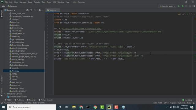 How to Handle HTML Tables in Selenium with Python by Ravi Kumar смотреть онлайн