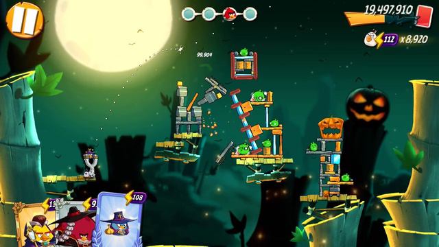 Angry Birds 2 The Fang-tastic adventure Level 7 with five birds смотреть онлайн