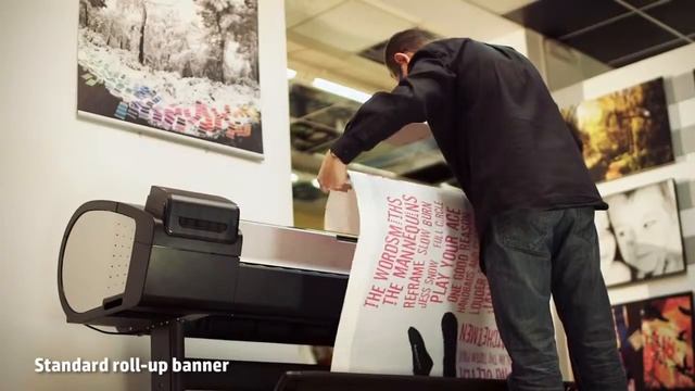 HP Designjet Z series - How to print and assemble a roll-up banner stand with HP Designjet Printers смотреть онлайн