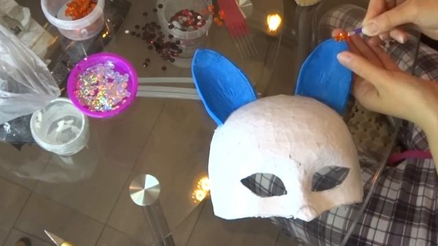 Карнавальная маска лисы из паеток своими руками смотреть онлайн