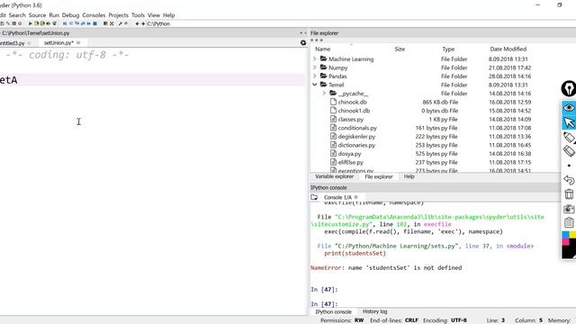 Python 3.7 Dersleri 14 - Set Union İle Çalışmak смотреть онлайн