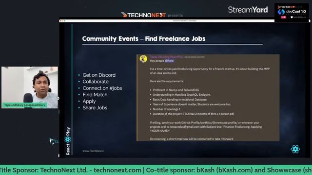 devConf 1.0 - Building Stronger Profile - Story of React Play смотреть онлайн