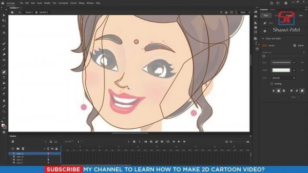 Adobe Animate CC 2022 Advance Level: Create Women Character | 2D Animation | 2D Cartoon