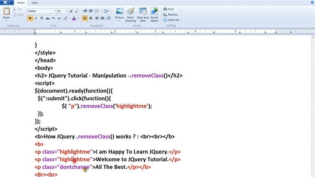 REMOVECLASS METHOD JQUERY DEMO смотреть онлайн