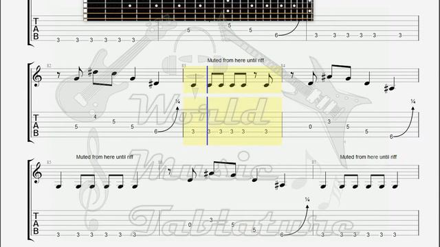 Deep Purple Demon Eye GUITAR 1 TAB смотреть онлайн