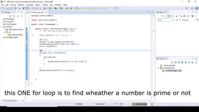 isPrime /prime number in java /explained code for beginners смотреть онлайн