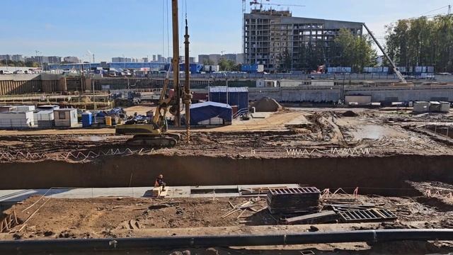 Строительство метро депо Столбово, рядом с м. КОММУНАРКА смотреть онлайн