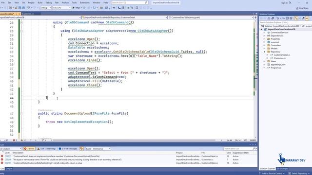 ASP.NET Core - Import data from Excel File into Database .NET 7.0 смотреть онлайн
